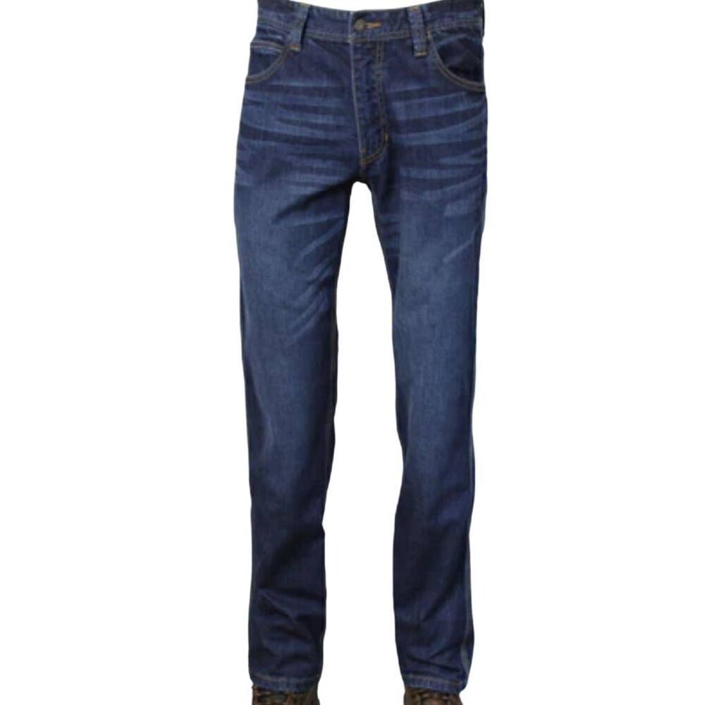 Oil And Gas Supply Jeans Men's 32 Relaxed Bootcut Standard Blue Flame Resistant